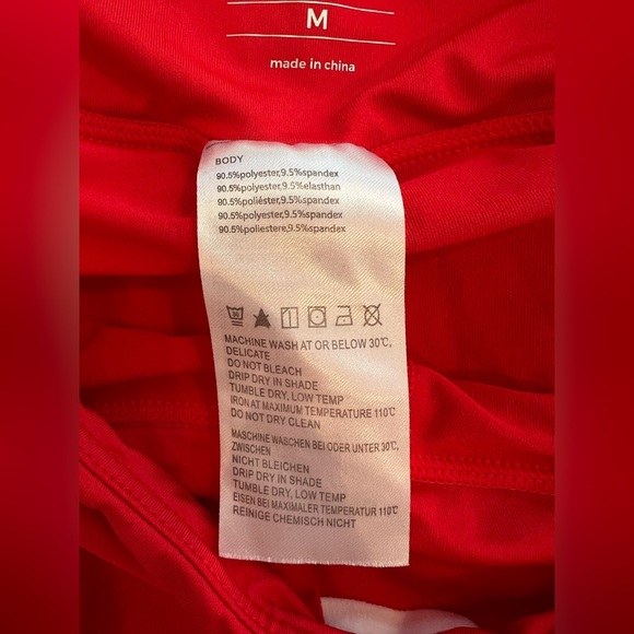 NWOT Balef Red Ruffle Tennis Skirt | Size M | Pockets on Shorts Under Skirt - Picture 7 of 8